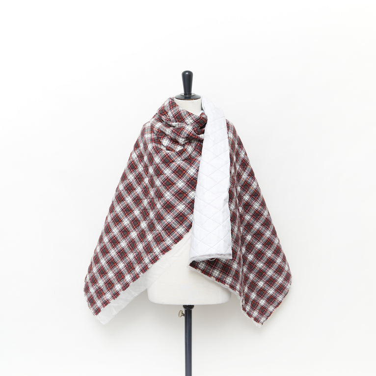 T24K08691 | Twill de Coton à Carreaux Matelassé - vue 2
