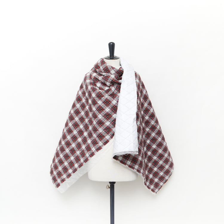 T24K08691 | Twill de Coton à Carreaux Matelassé - vue 2