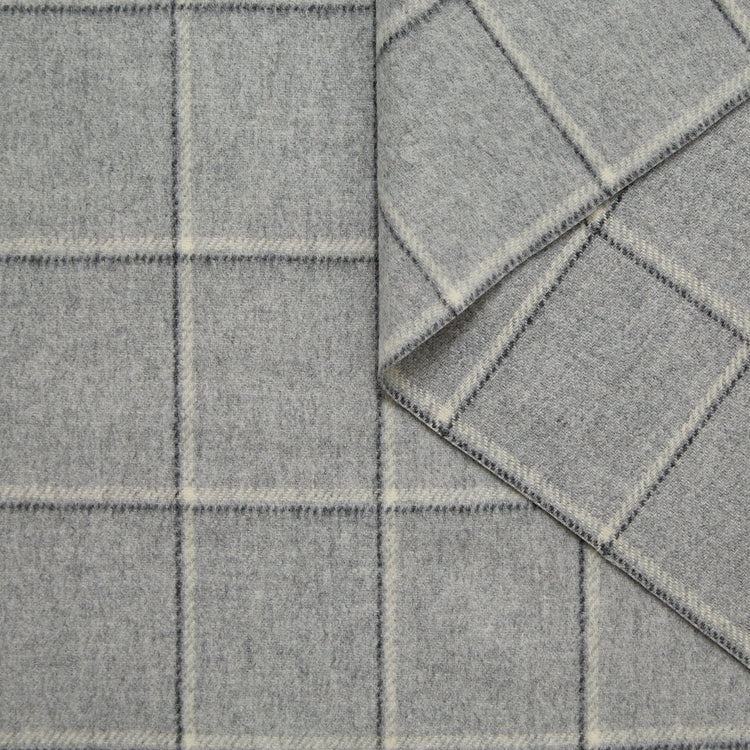 T24M09891 | Drap de Laine Frangé à Carreaux - vue 1