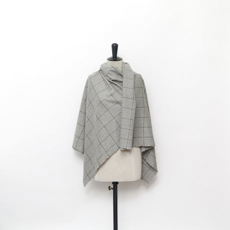  Drap de Laine Frangé à Carreaux