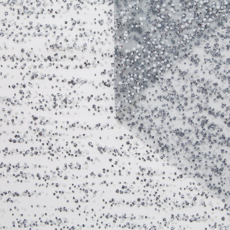 T24M09964 | Tulle Plumetis Floqué