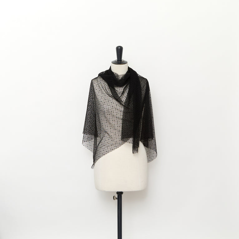 T24M09965 | Tulle Souple à Pois - vue 3