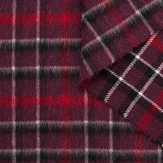 T24M10010 | Tartan Duveteux Séparable en Laine & Lama