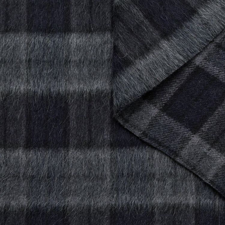 T24M10258 | Tartan Duveteux Séparable en Laine &amp; Lama - vue 1
