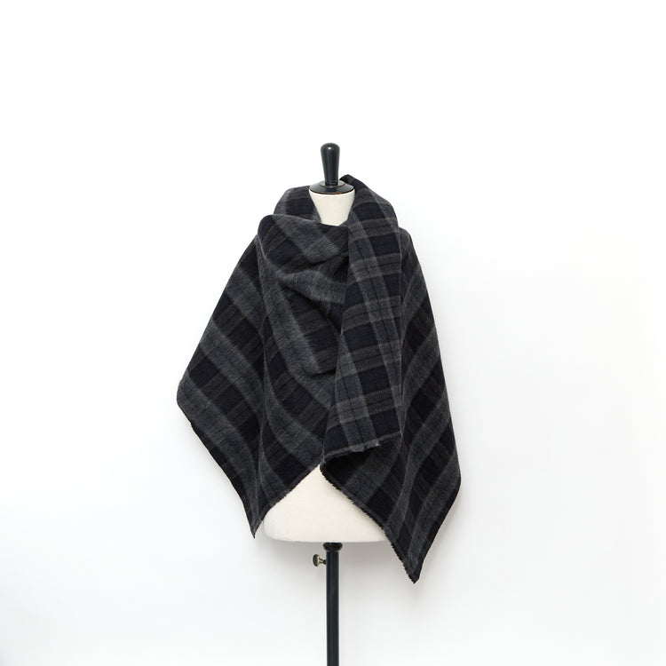 T24M10258 | Tartan Duveteux Séparable en Laine &amp; Lama - vue 2