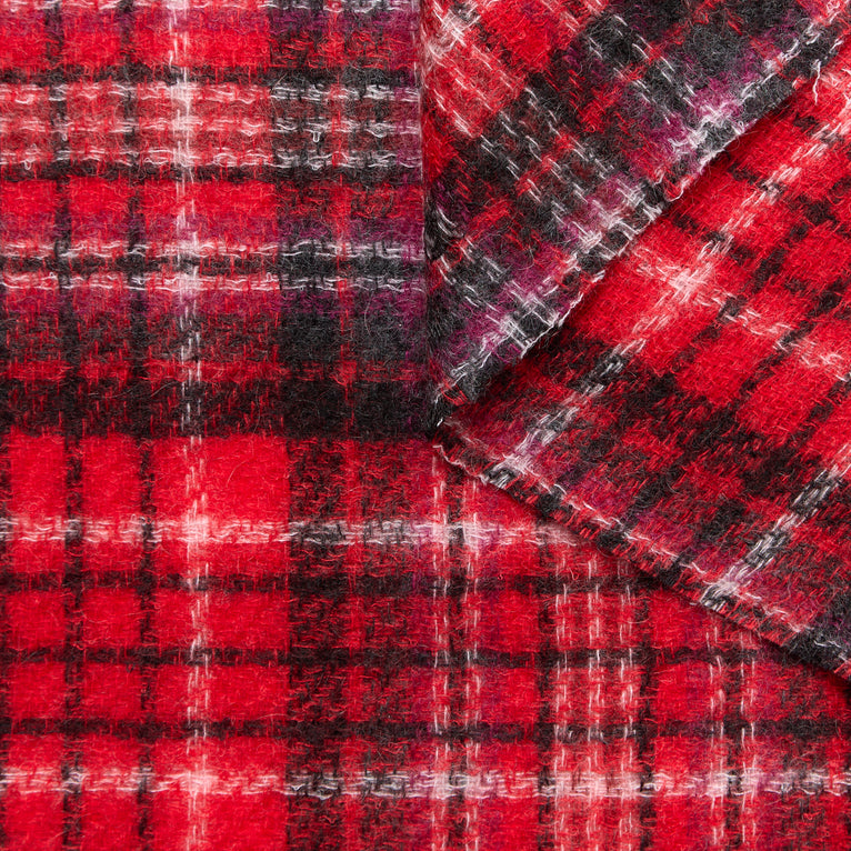 T24M10259 | Tartan Duveteux en Mohair  - vue 1