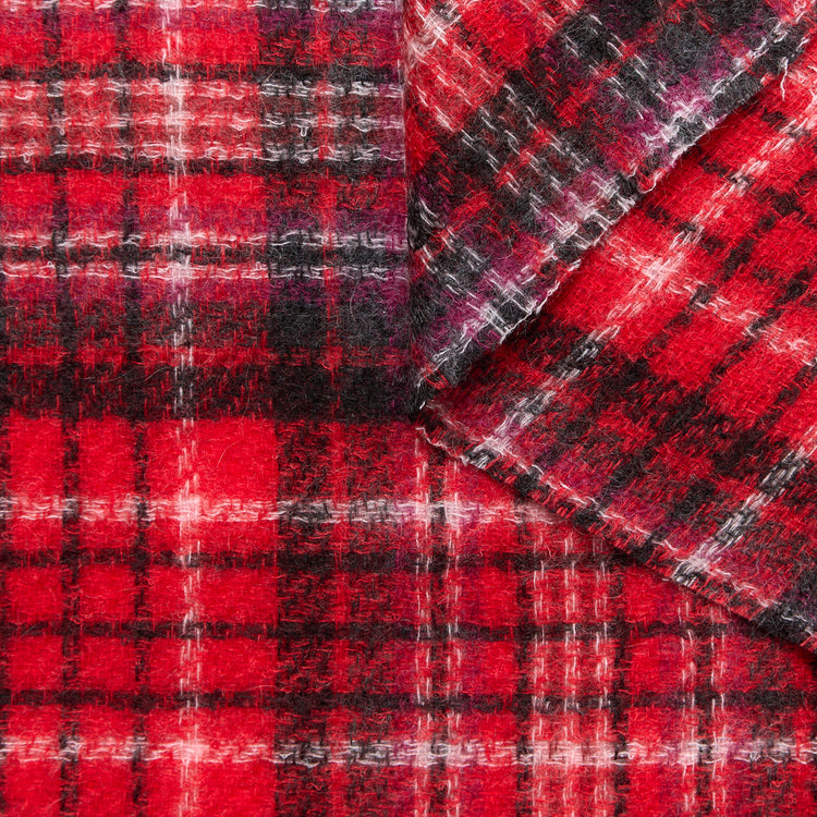 T24M10259 | Tartan Duveteux en Mohair  - vue 1