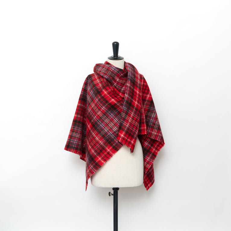 T24M10259 | Tartan Duveteux en Mohair  - vue 2