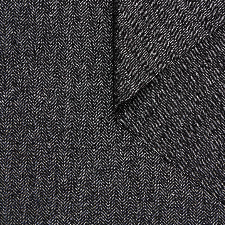 T24M10295 | Suiting Chevron en Laine &amp; Soie - vue 1