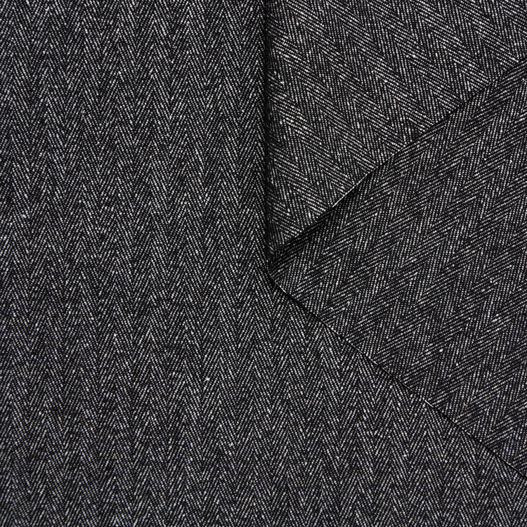 T24M10295 | Suiting Chevron en Laine &amp; Soie - vue 1