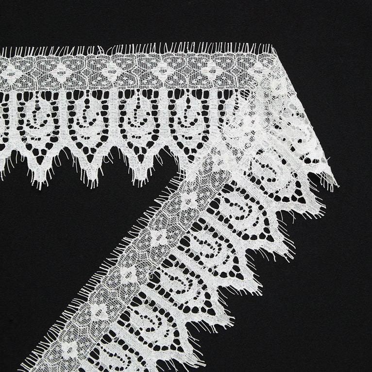 T24M10421 | Silk Floral Chantilly Lace Band 9cm - view 1