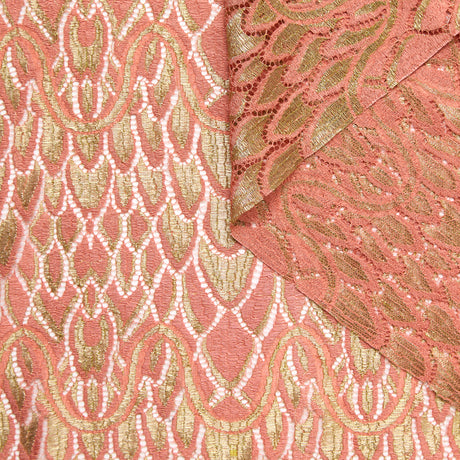 T24M10425 | Dentelle Ecailles Festonnée en Soie