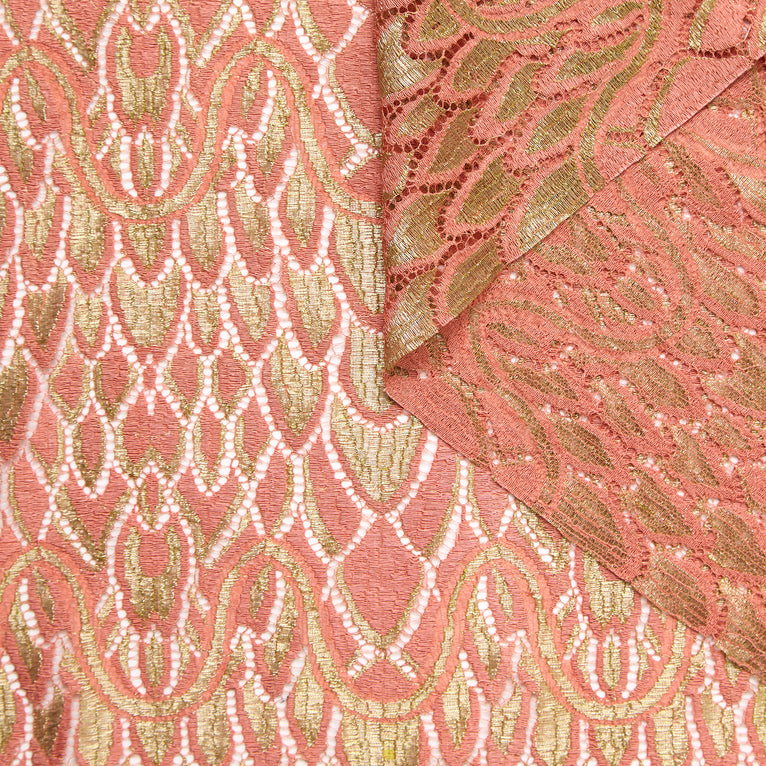 T24M10425 | Dentelle Ecailles Festonnée en Soie - vue 3