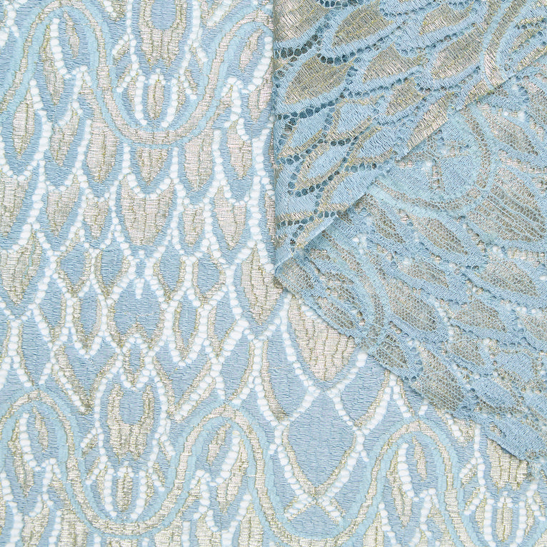 T24M10425 | Dentelle Ecailles Festonnée en Soie - vue 1