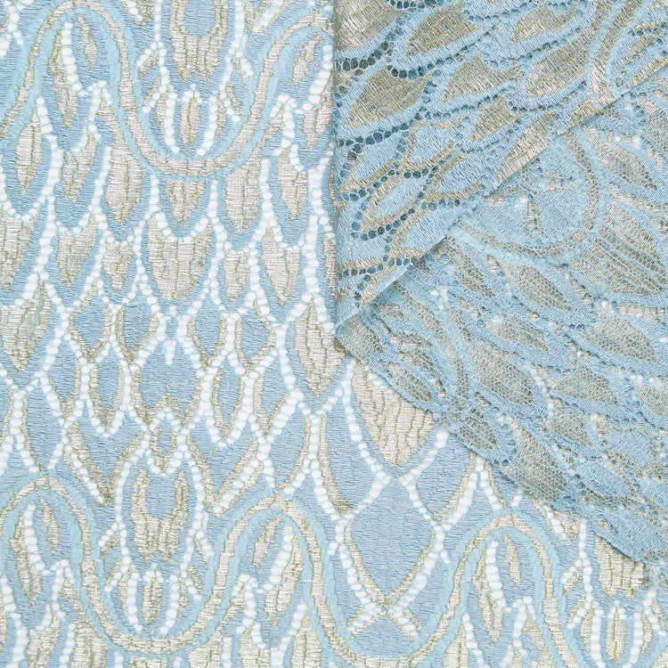 T24M10425 | Dentelle Ecailles Festonnée en Soie - vue 1