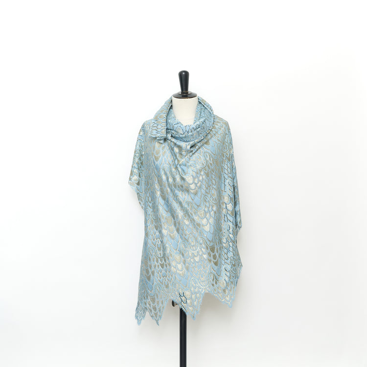 T24M10425 | Dentelle Ecailles Festonnée en Soie - vue 2