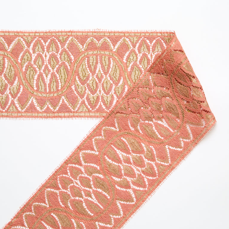 T24M10426 | Bande Dentelle Ecailles en Soie 11cm - vue 2