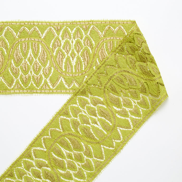 T24M10426 | Bande Dentelle Ecailles en Soie 11cm - vue 3