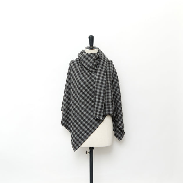T24M10449 | Gingham Cashmere Drap