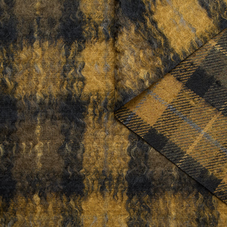  Tartan Duveteux Double Face en Laine & Mohair