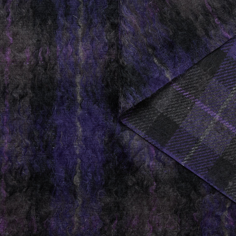 T24M10453 | Tartan Duveteux Double Face en Laine &amp; Mohair - vue 1
