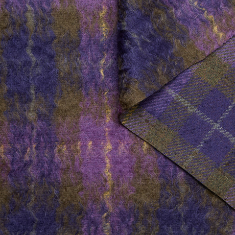 T24M10453 | Tartan Duveteux Double Face en Laine & Mohair