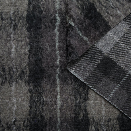 T24M10453 | Tartan Duveteux Double Face en Laine & Mohair