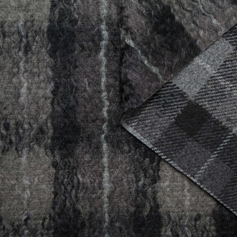 T24M10453 | Tartan Duveteux Double Face en Laine &amp; Mohair - vue 5