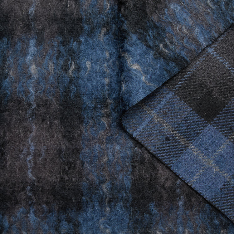 T24M10453 | Tartan Duveteux Double Face en Laine &amp; Mohair - vue 1