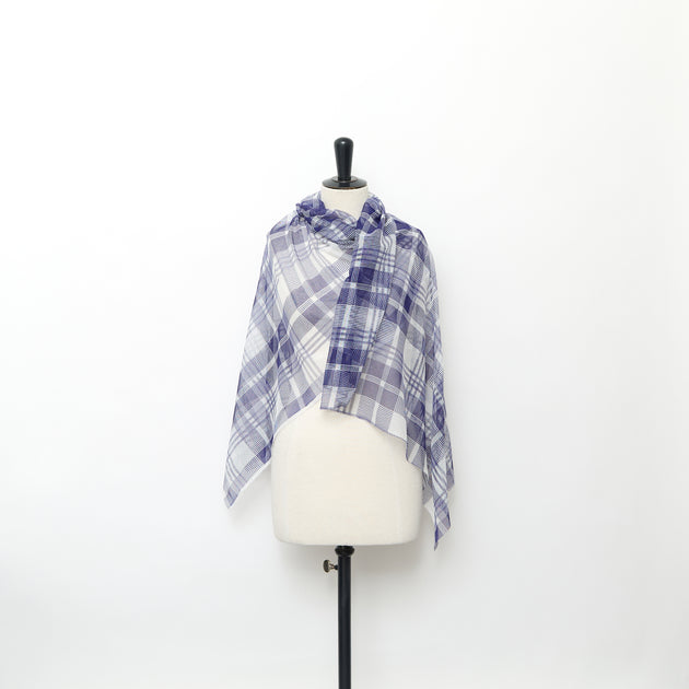 T24M10462 | Check Print Cotton Tulle
