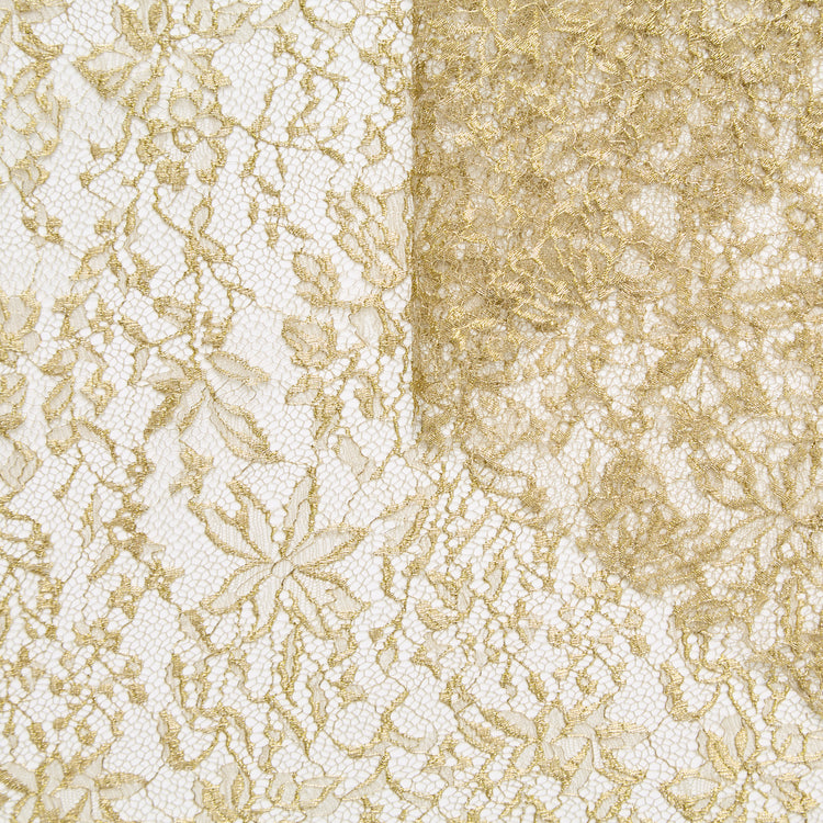 T24M10464 | Dentelle Florale Dorée - vue 1