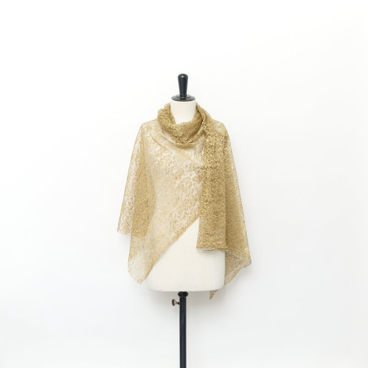 T24M10464 | Dentelle Florale Dorée - vue 2