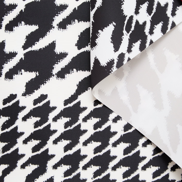 T24P12040 | Houndstooth Printed Technical Faille - view 1