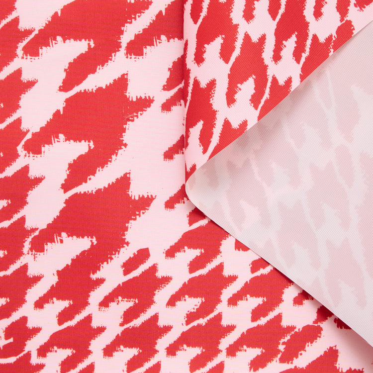 T24P12040 | Houndstooth Printed Technical Faille - view 1