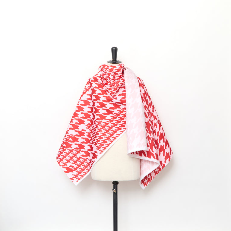 T24P12040 | Houndstooth Printed Technical Faille - view 2