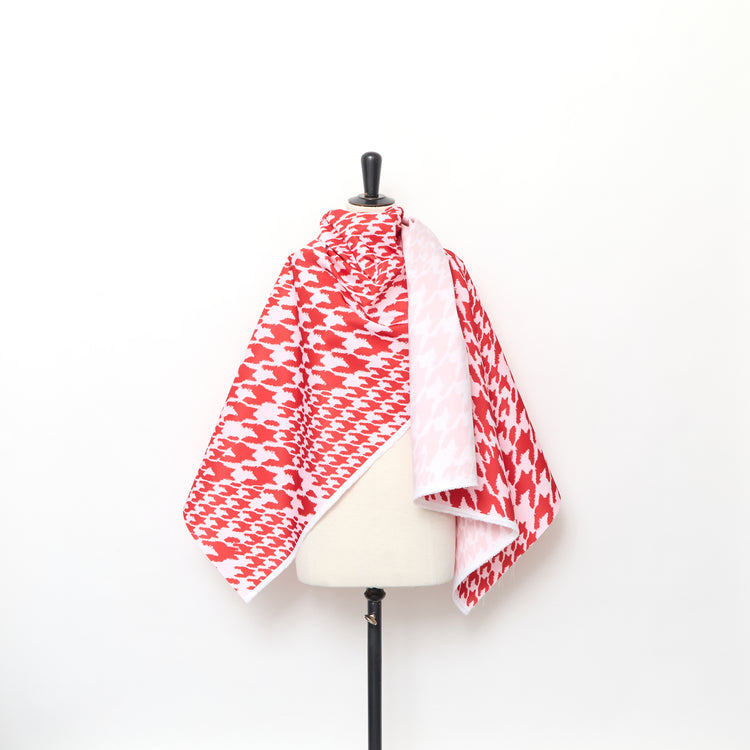T24P12040 | Houndstooth Printed Technical Faille - view 2