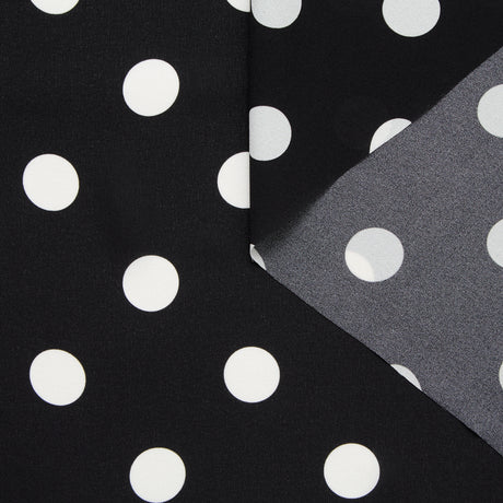 T24P12056 | Georgette de Soie Imprimée à Pois