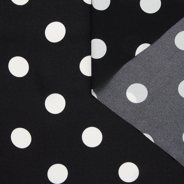 T24P12056 | Dots Printed Silk Georgette