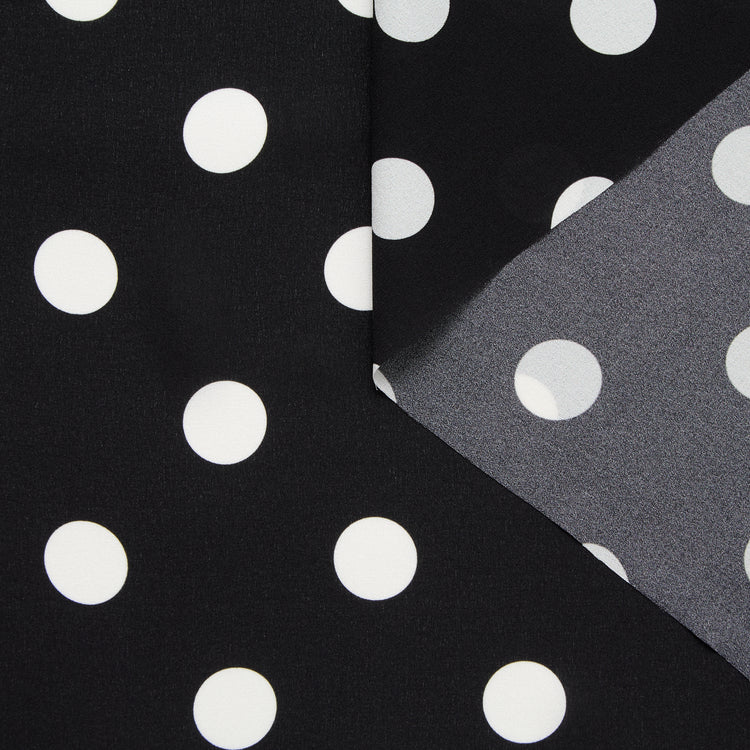 T24P12056 | Georgette de Soie Imprimée à Pois - vue 1