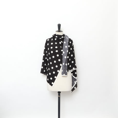  Georgette de Soie Imprimée à Pois