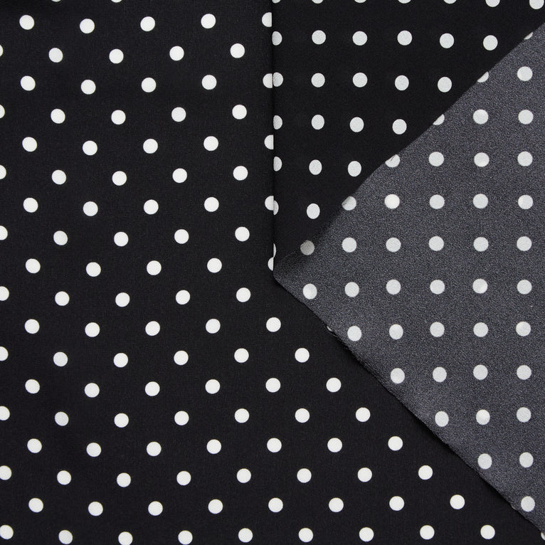 T24P12057 | Georgette de Soie Imprimée à Pois - vue 2