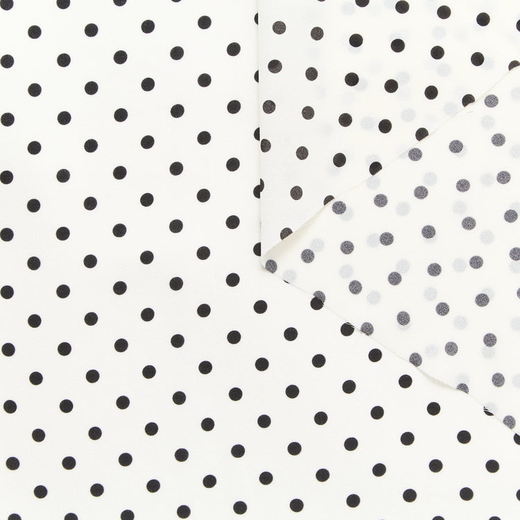 T24P12057 | Georgette de Soie Imprimée à Pois - vue 1