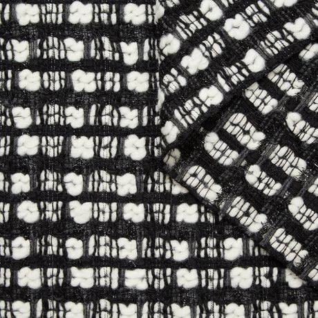 T24P12073 | Tweed à Carreaux en Laine Vierge