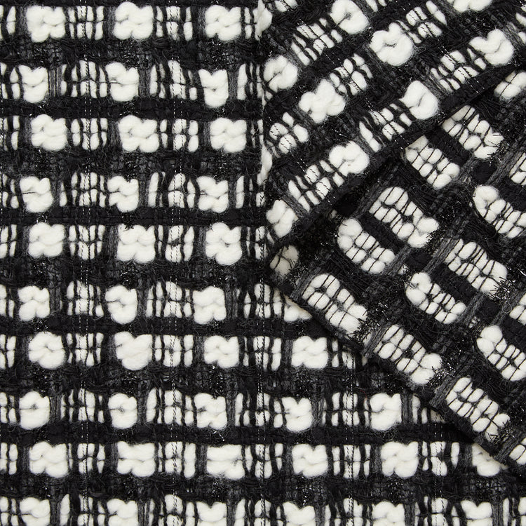 T24P12073 | Tweed à Carreaux en Laine Vierge - vue 1
