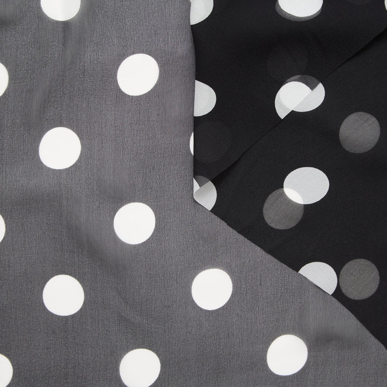 T24P12075 | Dots Printed Silk Muslin - view 3