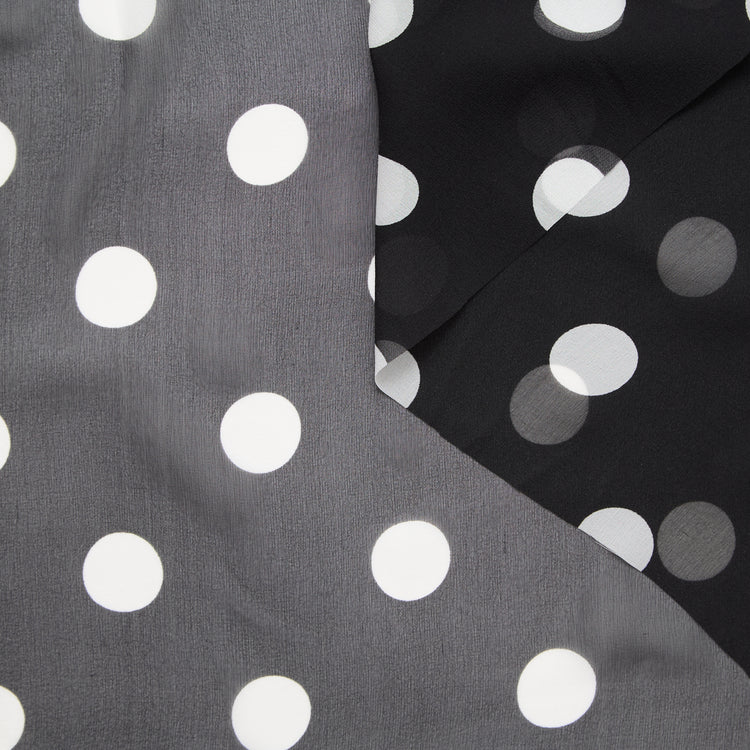 T24P12075 | Dots Printed Silk Muslin - view 1