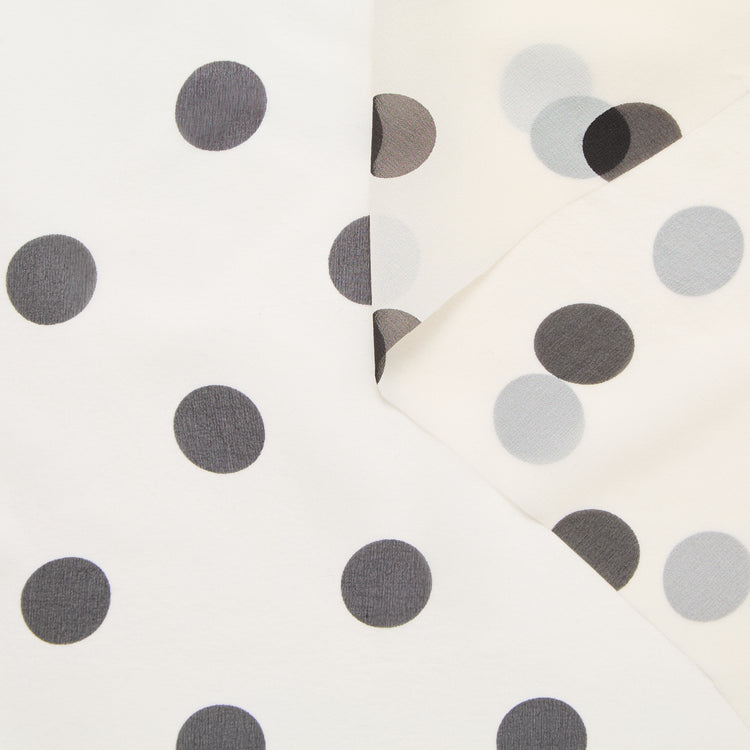 T24P12075 | Dots Printed Silk Muslin - view 1
