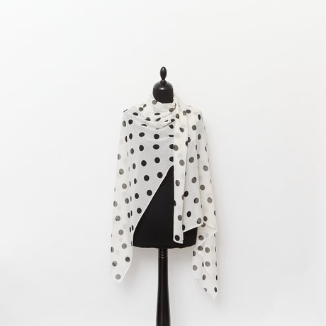  Dots Printed Silk Muslin