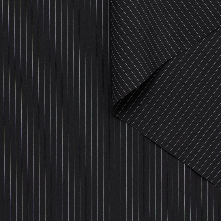 T24P12118 | Pinstriped Cotton &amp; Silk Poplin - view 1