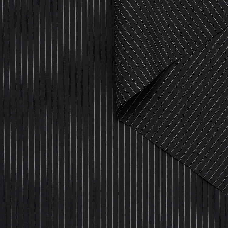 T24P12118 | Pinstriped Cotton &amp; Silk Poplin - view 1